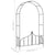 Garden Arch with Gate Black 138x40x238 cm Iron