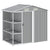 Garden Shed with Rack Grey 205x130x183 cm Iron