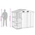 Garden Shed with Rack Grey 205x130x183 cm Iron