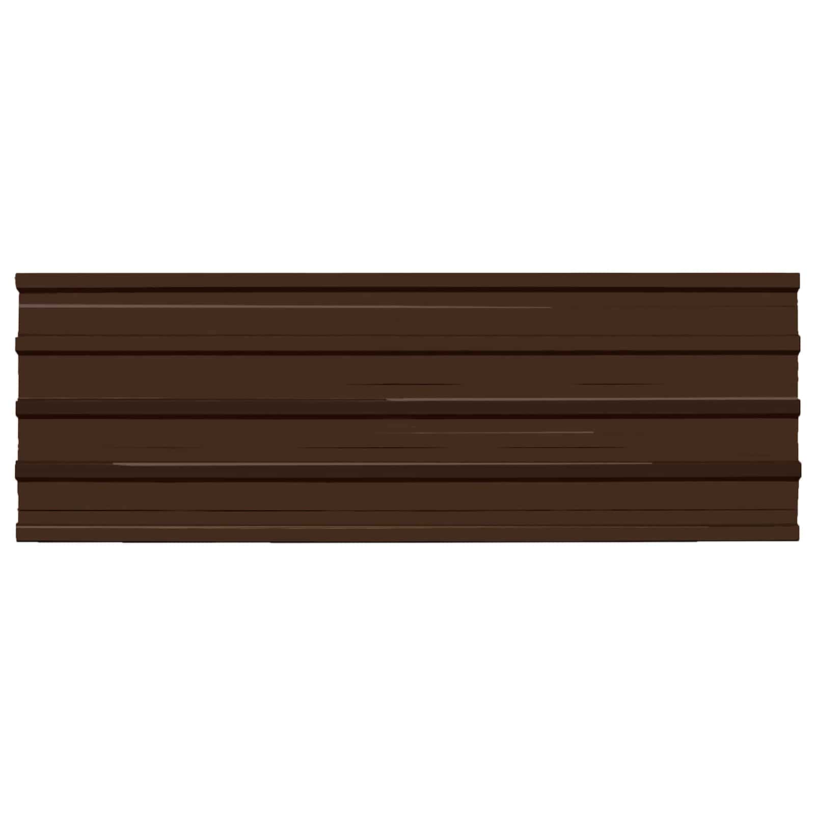 Roof Panel 12 pcs Brown 129 x 45 cm Galvanised steel
