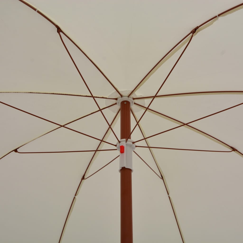 Garden Parasol with Steel Pole 180 cm Sand