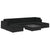 7 Piece Garden Lounge Set with Cushions Poly Rattan Black