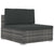 3 Piece Garden Sofa Set with Cushions Poly Rattan Grey