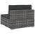 3 Piece Garden Sofa Set with Cushions Poly Rattan Grey