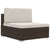 4 Piece Garden Sofa Set with Cushions Poly Rattan Brown