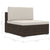 4 Piece Garden Sofa Set with Cushions Poly Rattan Brown