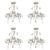 Crystal Pendant Ceiling Lamp Chandeliers 4 pcs Elegant White