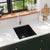 Granite Kitchen Sink Single Basin Black