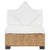 Armless Sofa with Cushions Natural Rattan