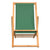 Folding Beach Chair Solid Teak Wood Green