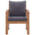 4 Piece Garden Lounge Set with Cushions Solid Acacia Wood