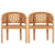 Banana Chairs 2 pcs Solid Teak Wood