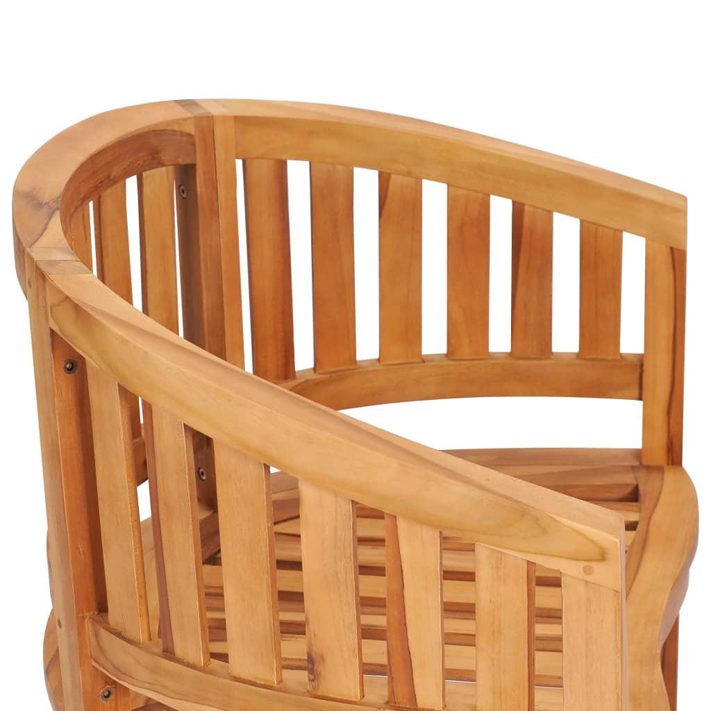 Banana Chairs 2 pcs Solid Teak Wood