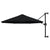 Wall-Mounted Garden Parasol with Metal Pole 300 cm Black