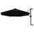 Wall-Mounted Garden Parasol with Metal Pole 300 cm Black