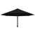 Wall-Mounted Garden Parasol with Metal Pole 300 cm Black