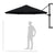 Wall-Mounted Garden Parasol with Metal Pole 300 cm Black