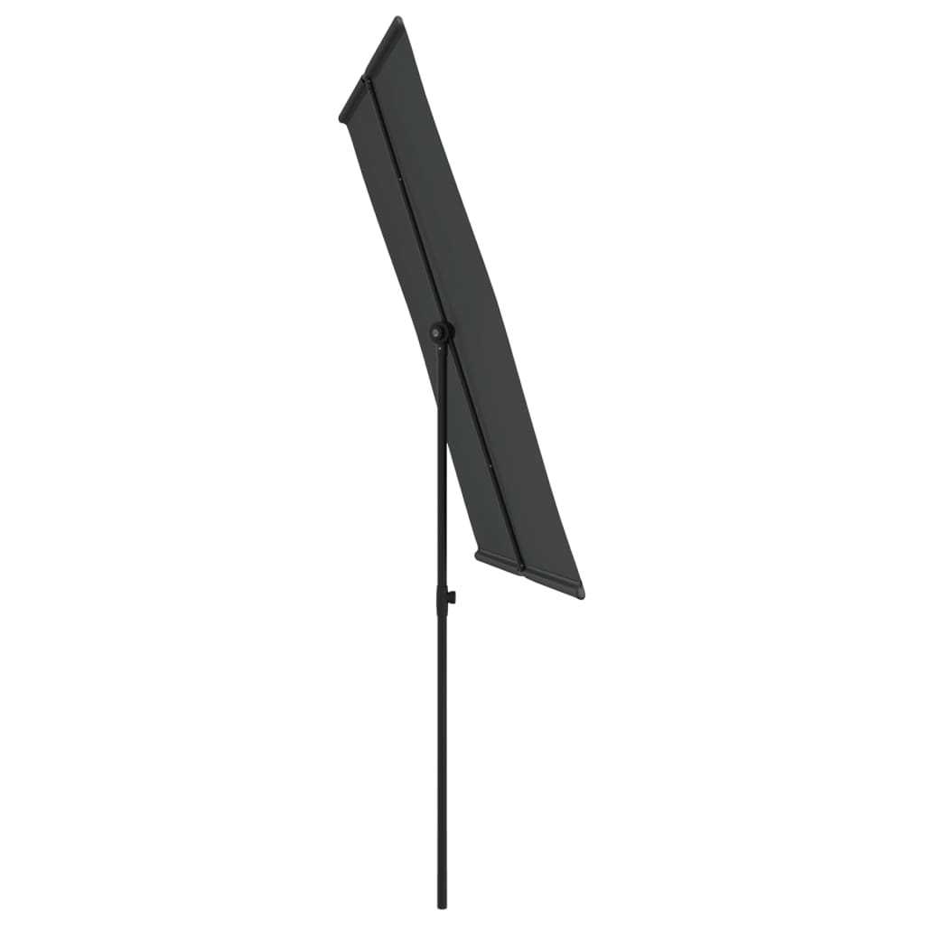 Garden Parasol with Aluminium Pole 2x1.5 m Anthracite