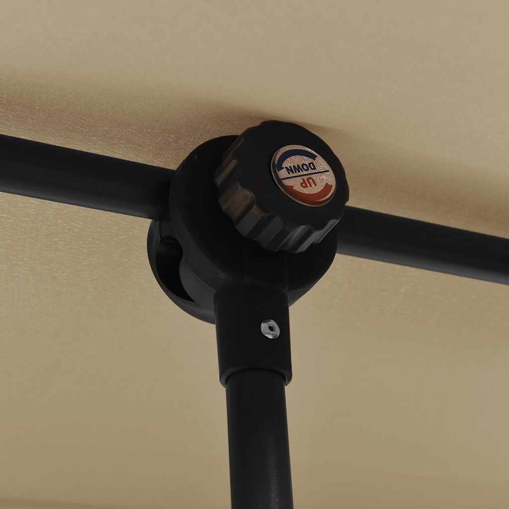 Garden Parasol with Aluminium Pole 2x1.5 m Taupe