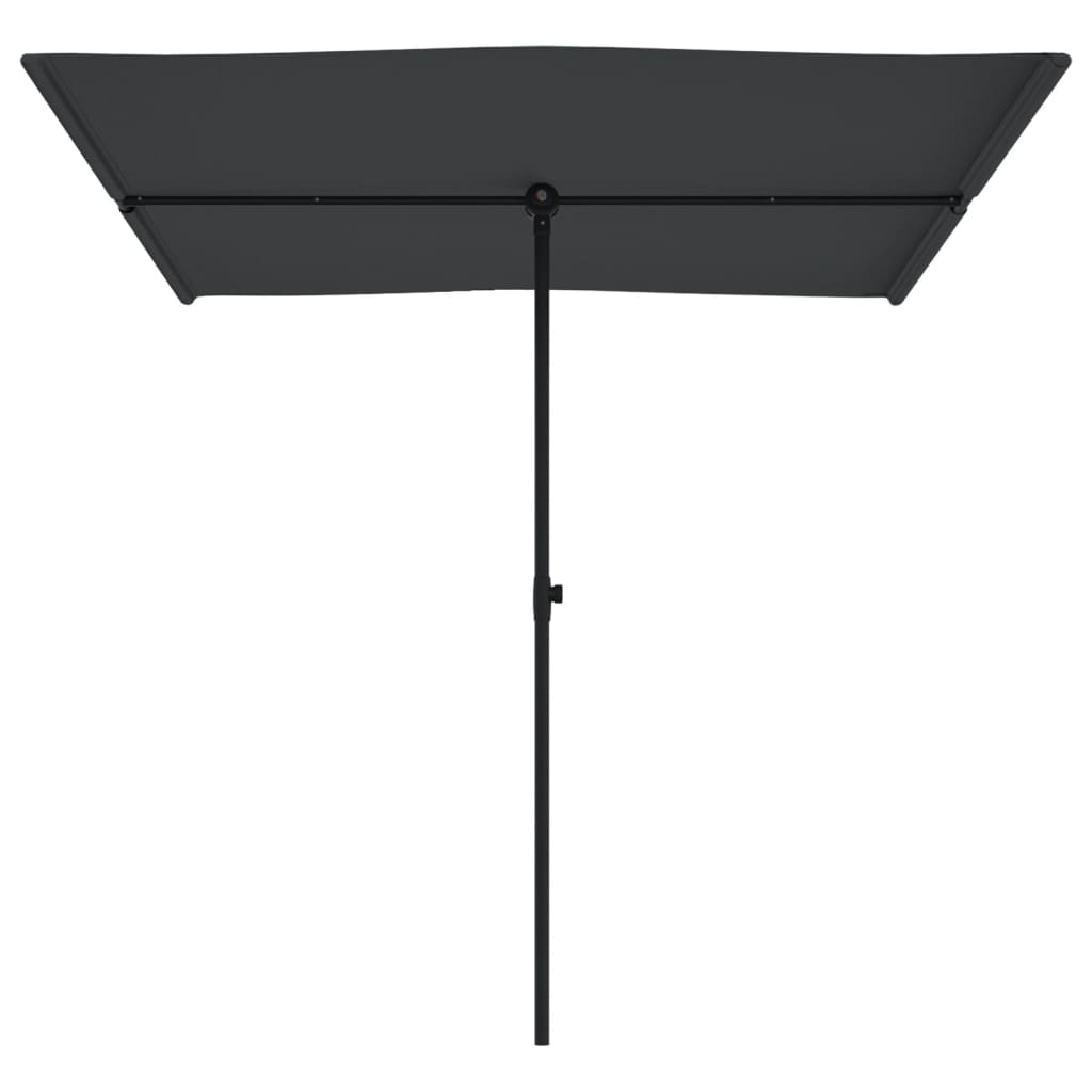 Garden Parasol with Aluminium Pole 2x1.5 m Black