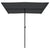 Garden Parasol with Aluminium Pole 2x1.5 m Black