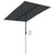 Garden Parasol with Aluminium Pole 2x1.5 m Black