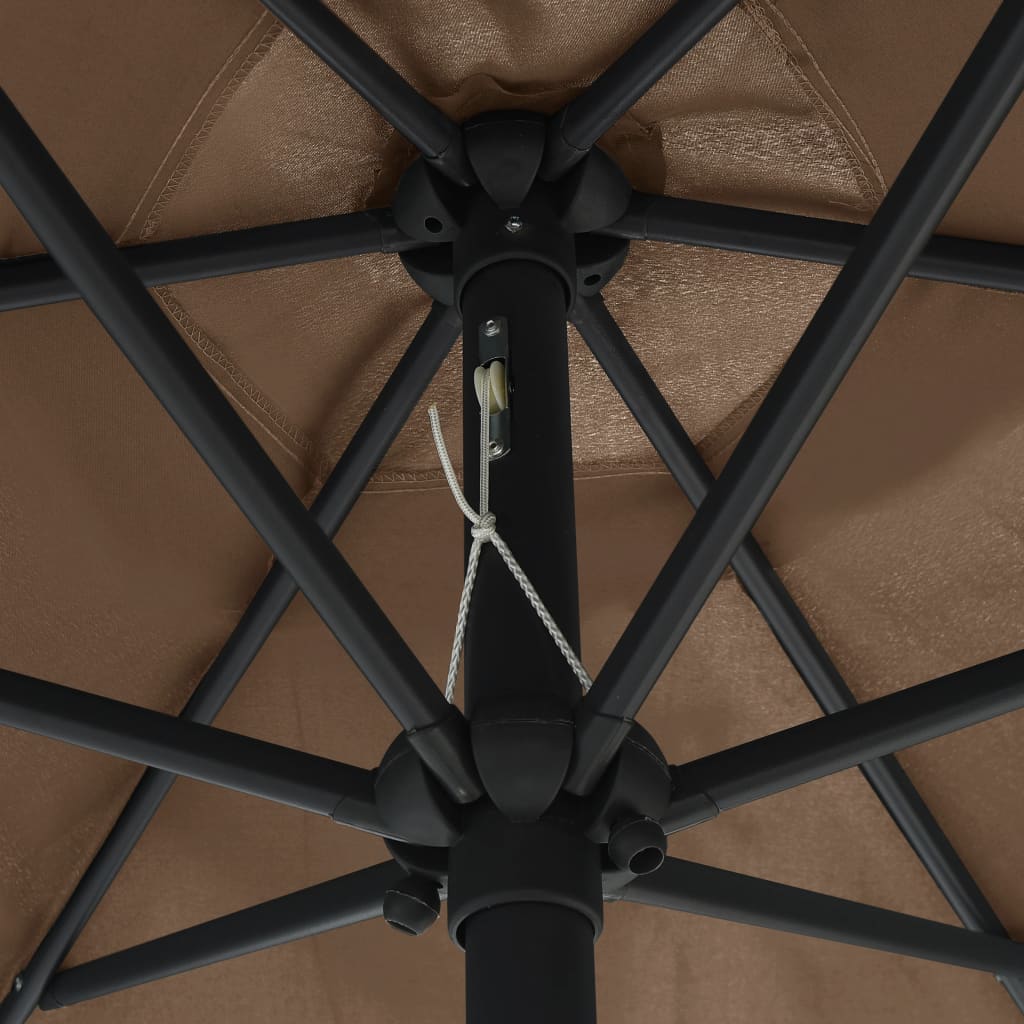 Garden Parasol with Aluminium Pole 270x246 cm Taupe
