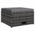 4 Piece Garden Lounge Set with Cushions Poly Rattan Grey