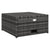 4 Piece Garden Lounge Set with Cushions Poly Rattan Grey