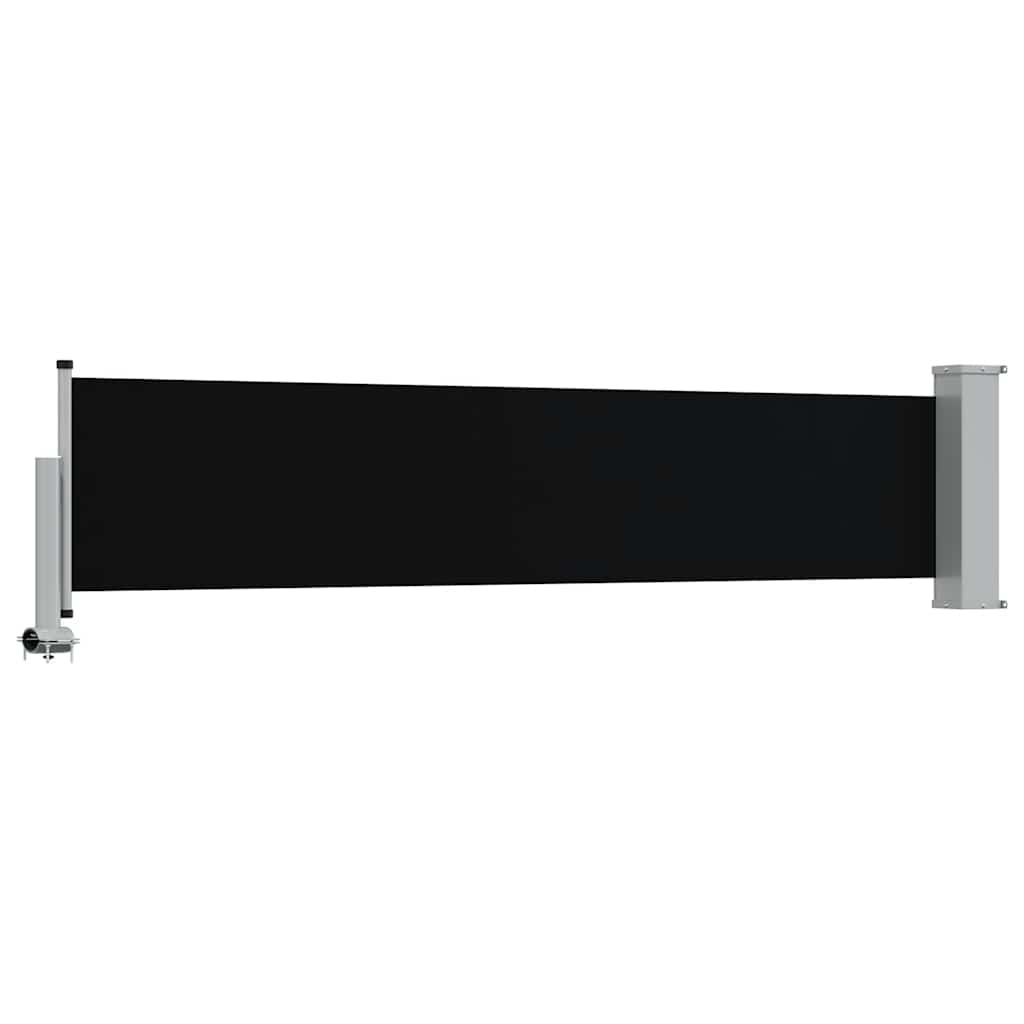 Patio Retractable Side Awning 60x300 cm Black