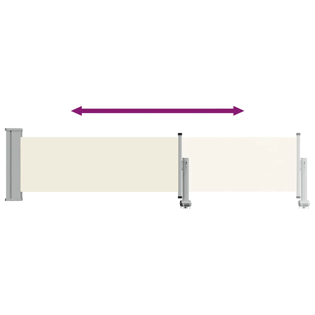 Patio Retractable Side Awning 60x300 cm Cream