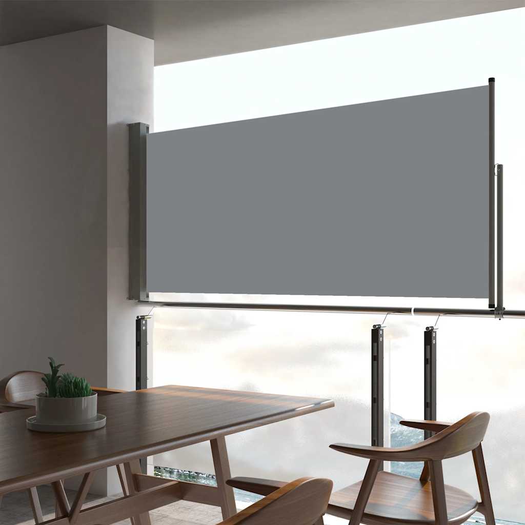 Patio Retractable Side Awning 60x300 cm Grey