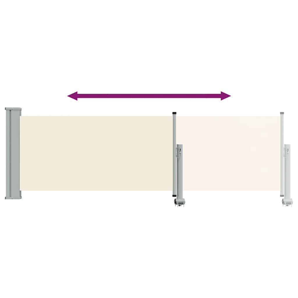 Patio Retractable Side Awning 80x300 cm Cream
