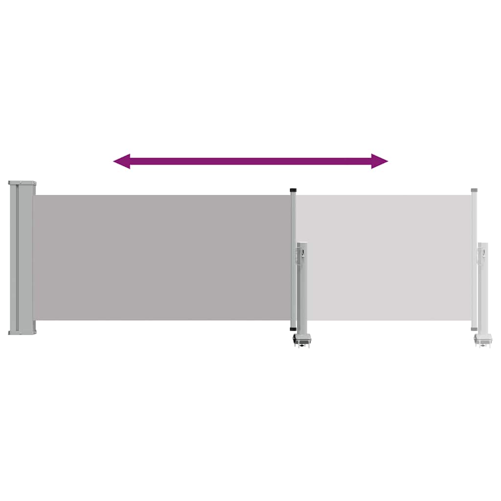 Patio Retractable Side Awning 80x300 cm Grey