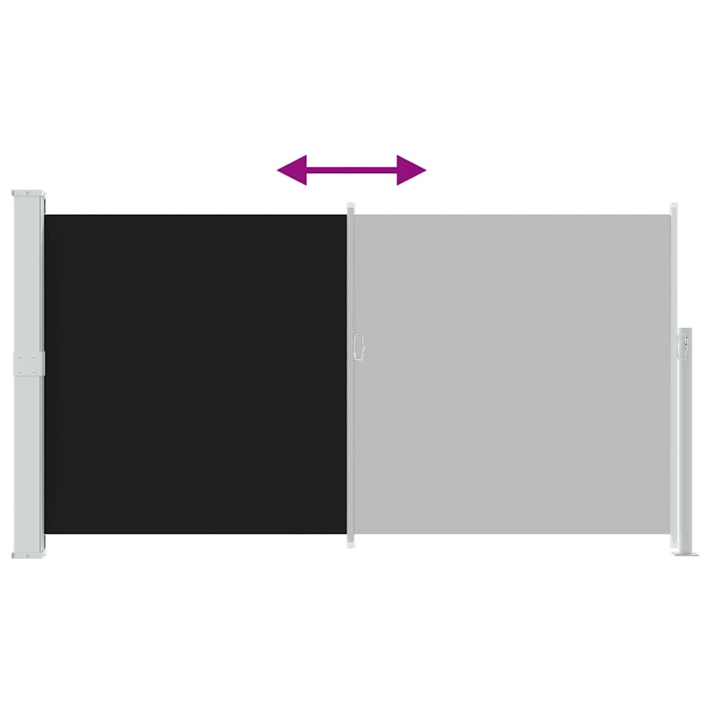 Patio Retractable Side Awning 170x300 cm Black