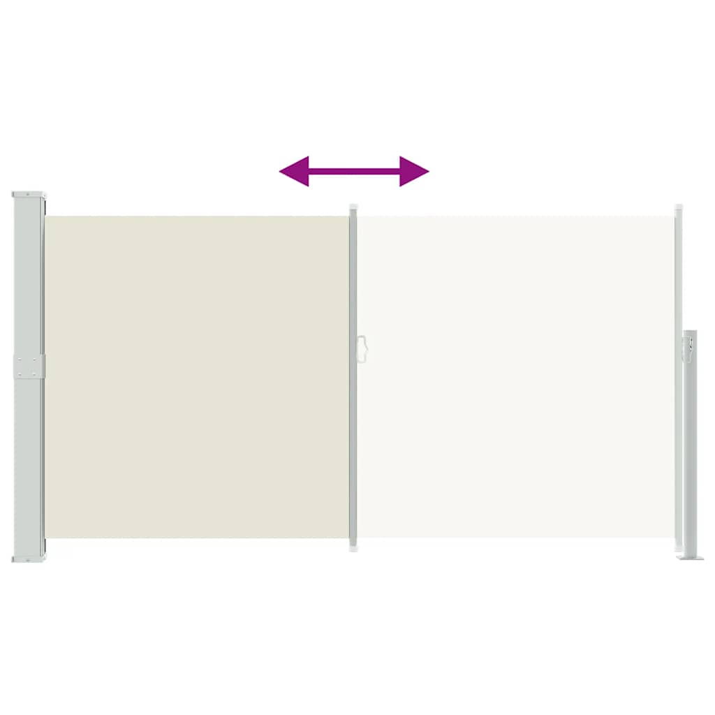 Patio Retractable Side Awning 170x300 cm Cream