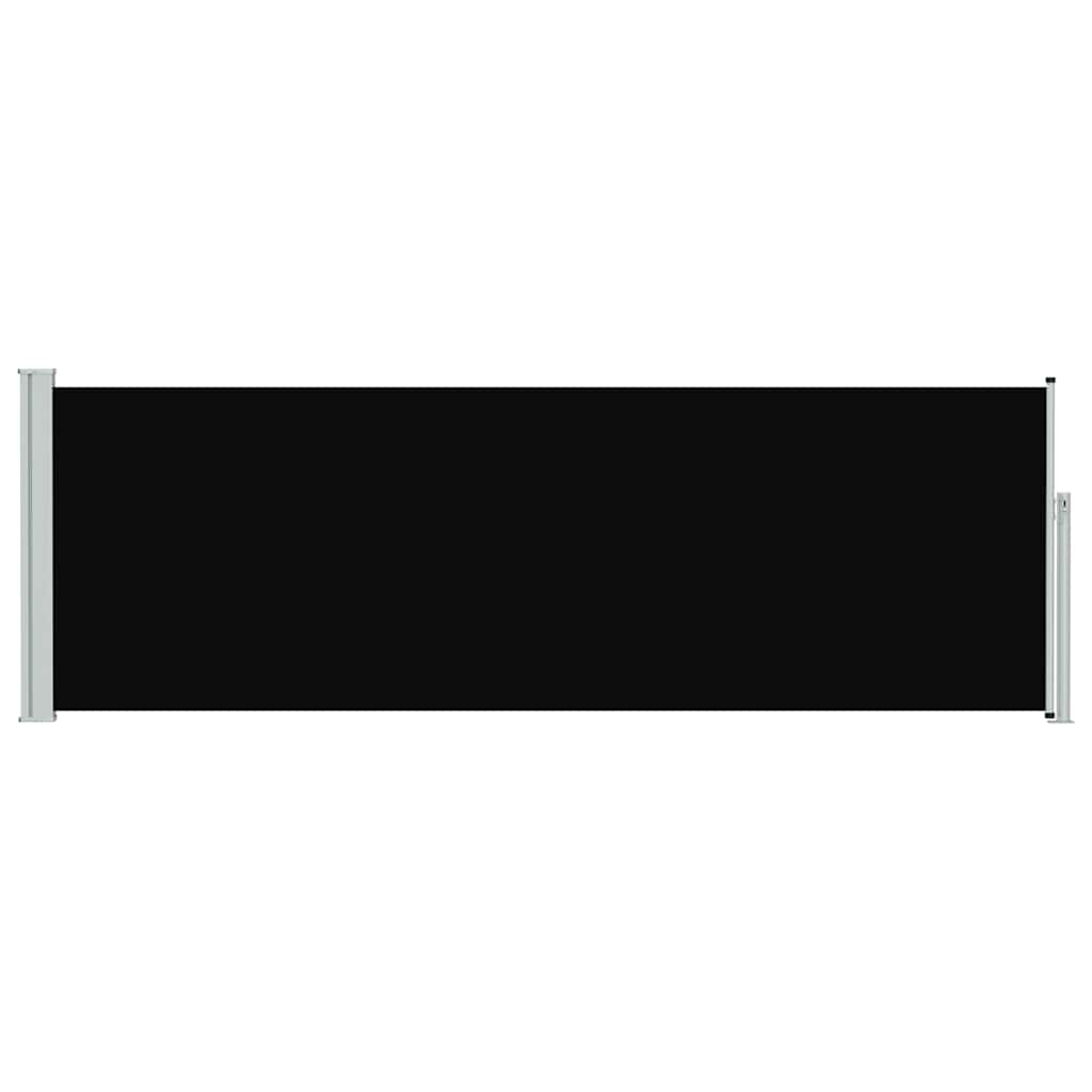 Patio Retractable Side Awning 100x300 cm Black