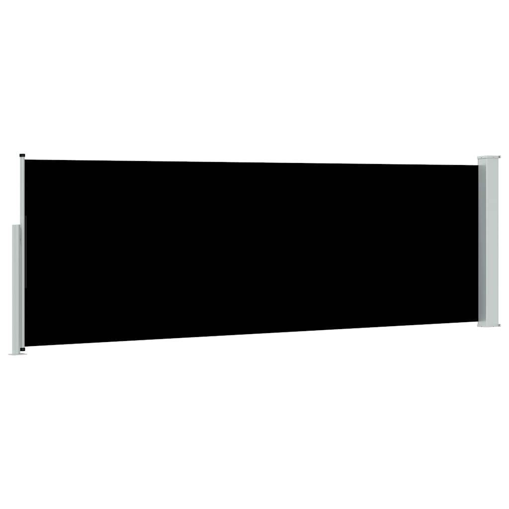 Patio Retractable Side Awning 100x300 cm Black