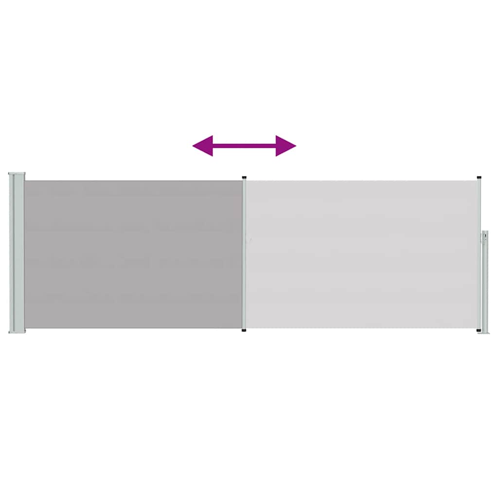 Patio Retractable Side Awning 100x300 cm Grey