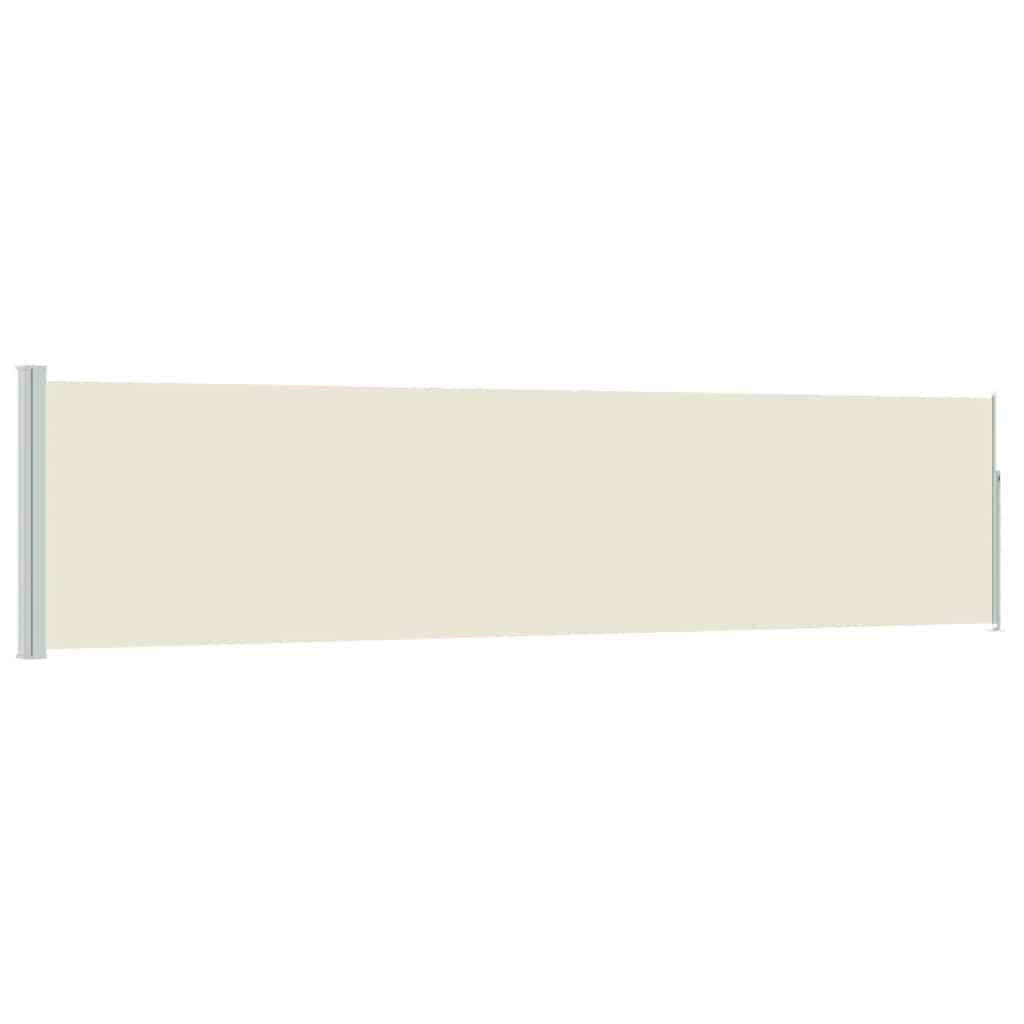 Patio Retractable Side Awning 120x500 cm Cream