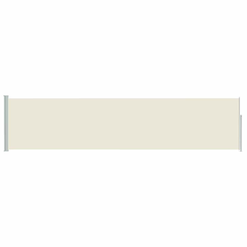 Patio Retractable Side Awning 120x500 cm Cream