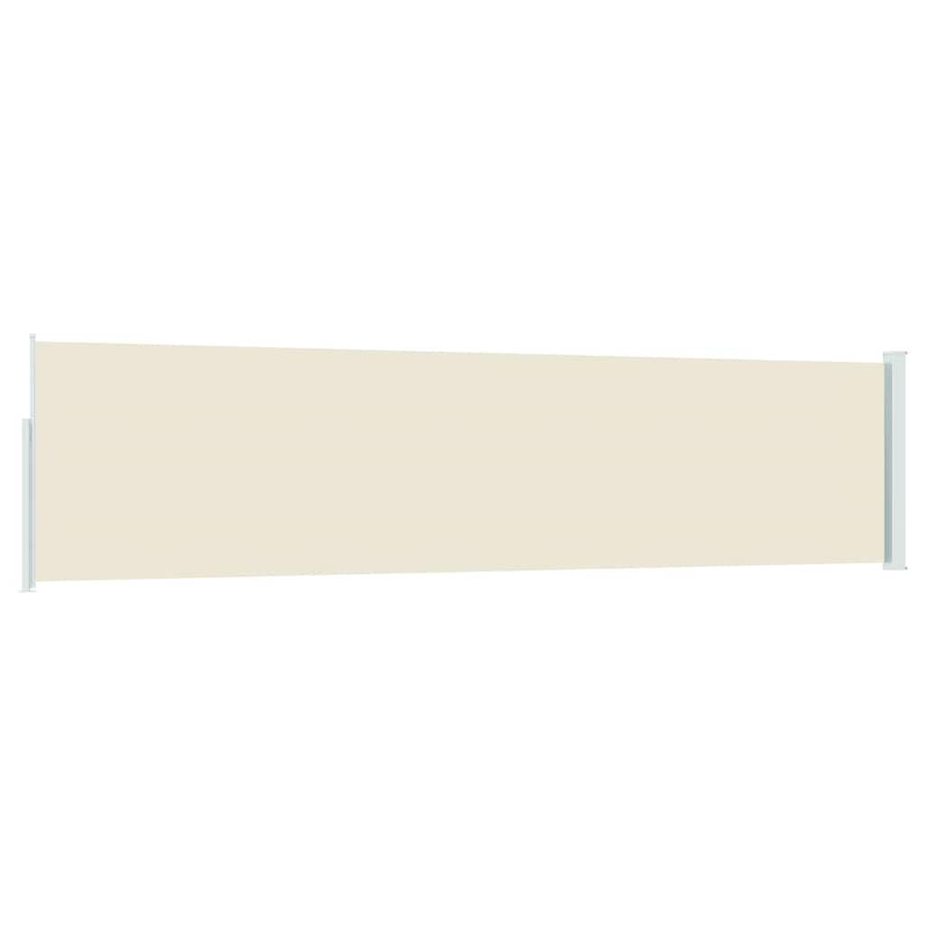Patio Retractable Side Awning 120x500 cm Cream
