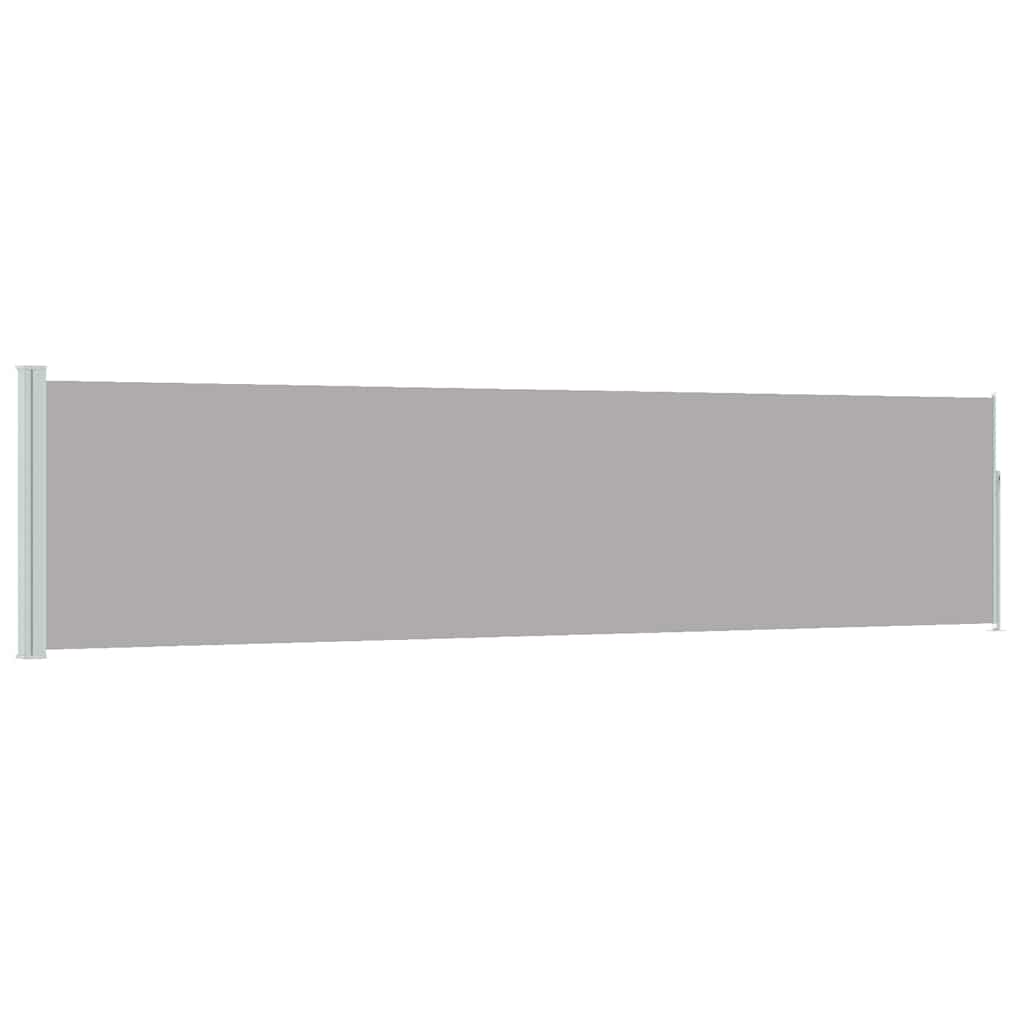 Patio Retractable Side Awning 120x500 cm Grey