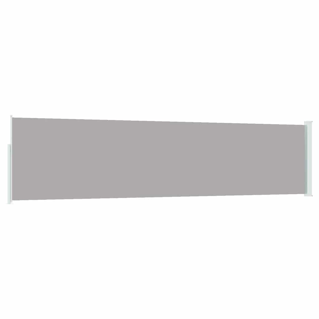 Patio Retractable Side Awning 120x500 cm Grey