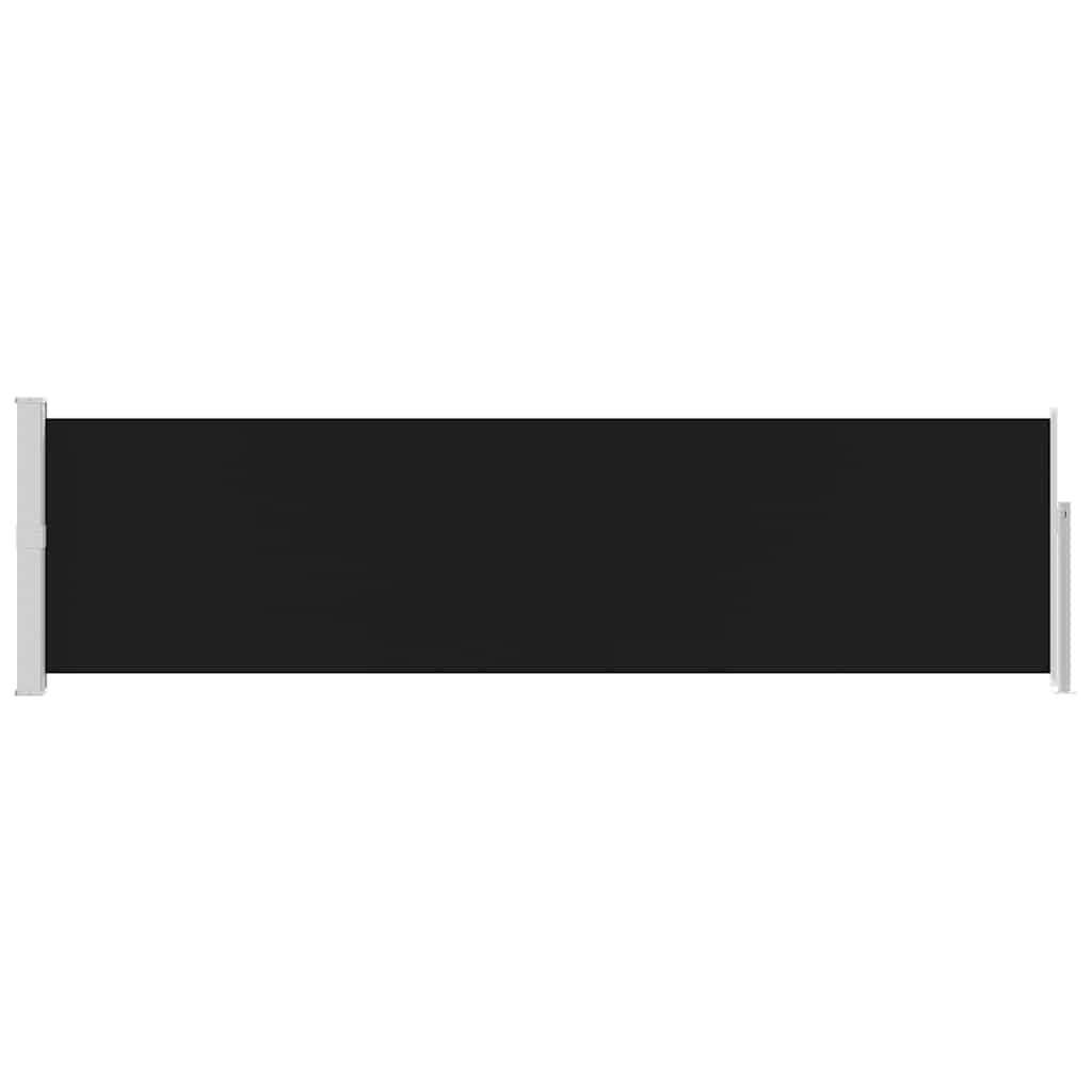 Patio Retractable Side Awning 140x500 cm Black