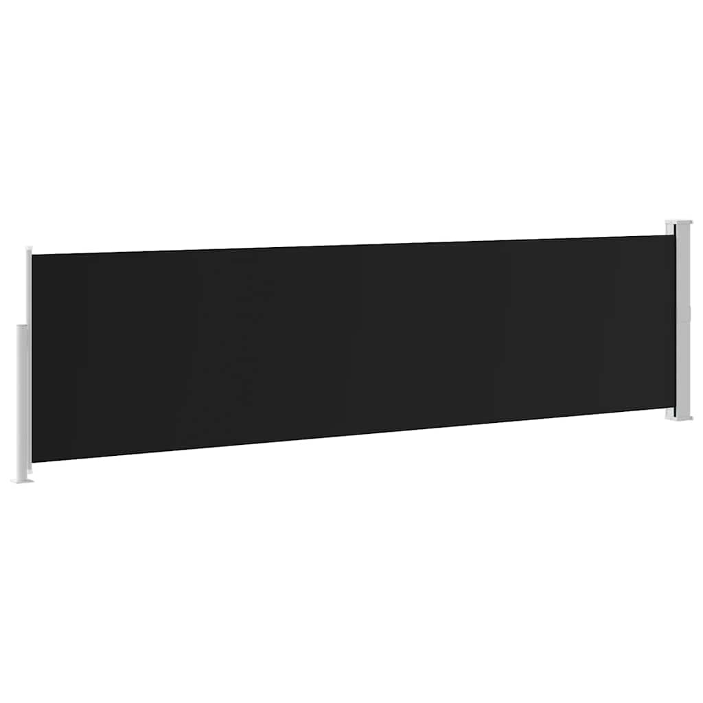 Patio Retractable Side Awning 140x500 cm Black