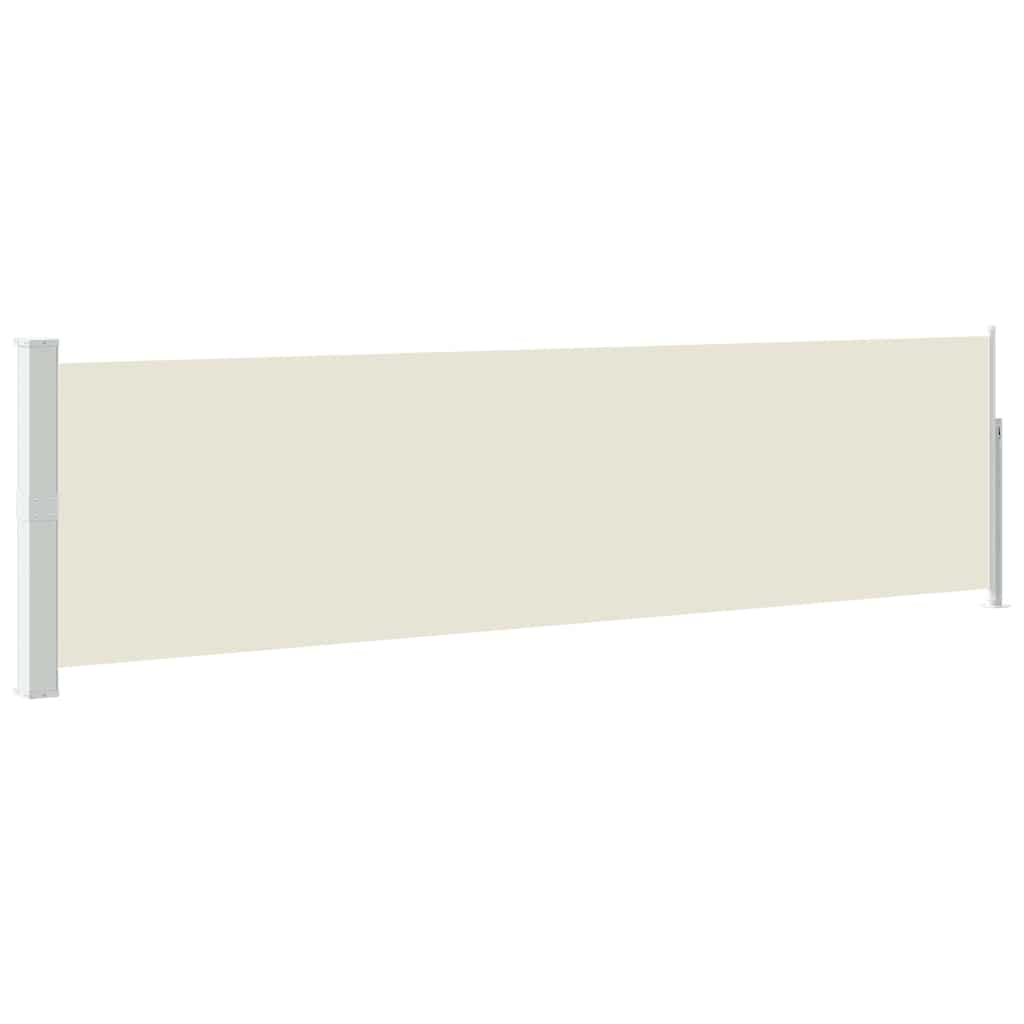 Patio Retractable Side Awning 140x500 cm Cream