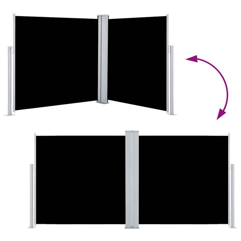 Retractable Side Awning Black 100x600 cm