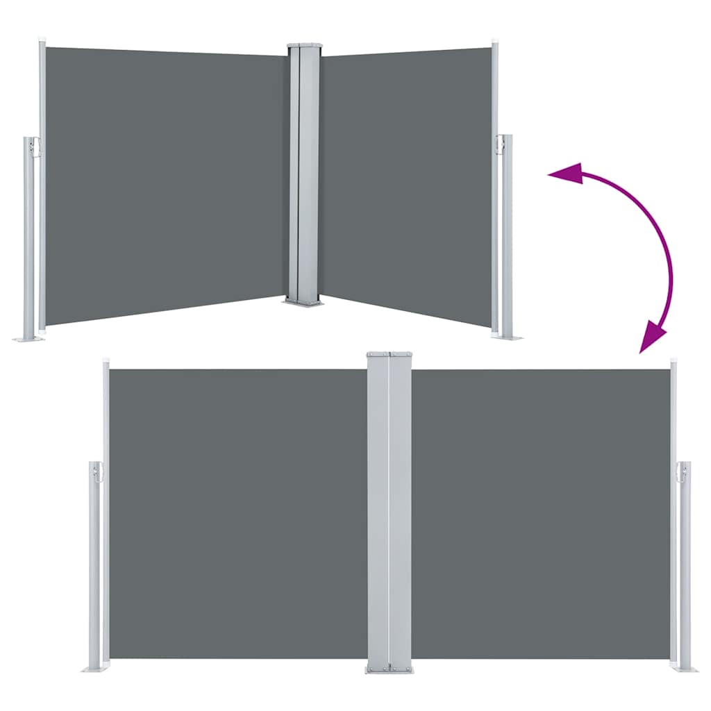 Retractable Side Awning Anthracite 100x600 cm