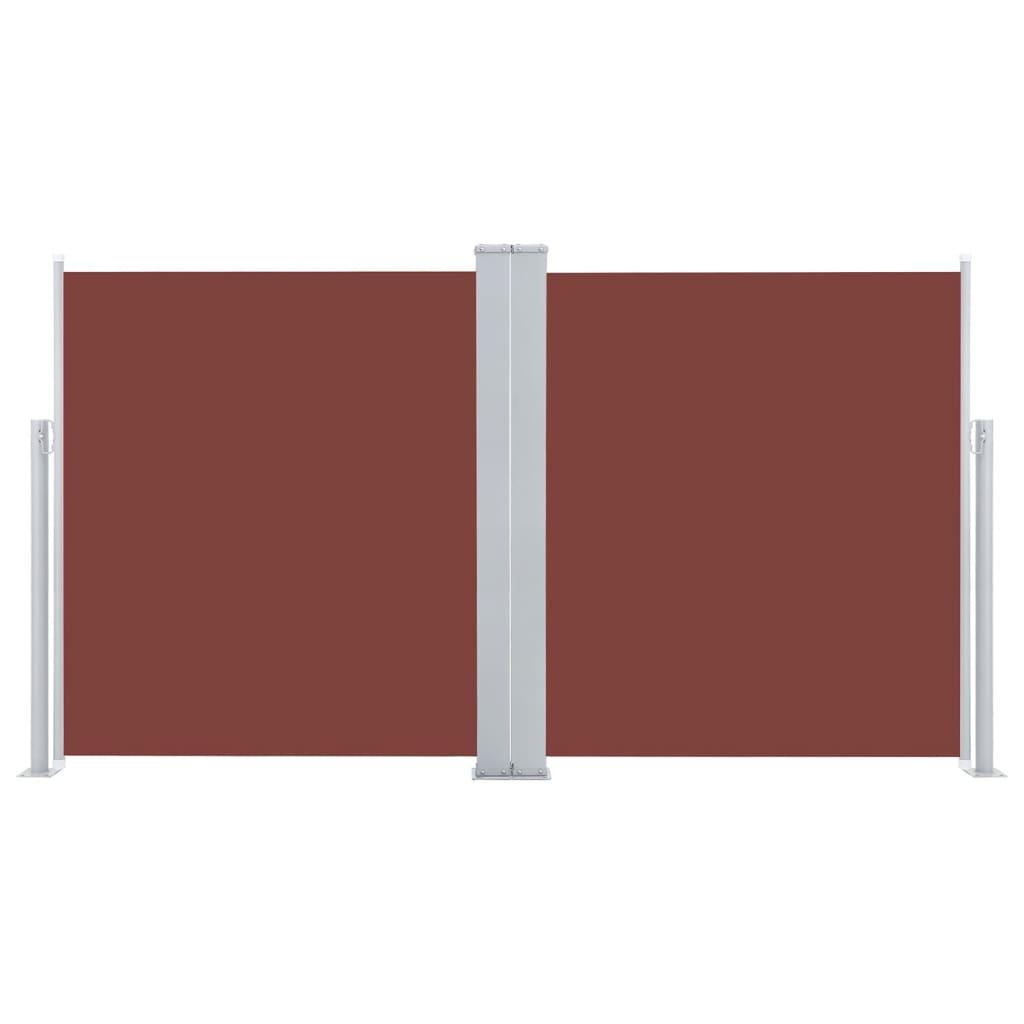 Retractable Side Awning Brown 140x600 cm